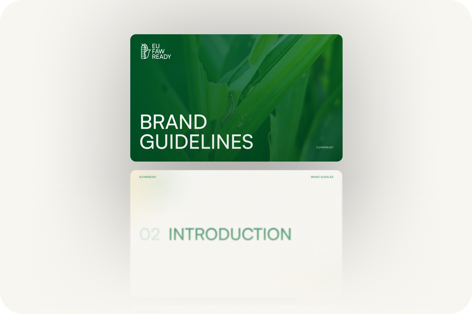 EUFAWREADY brand guidelines preview showing logos and design assets